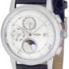 Rotary Gents Stainless Steel Round White Dial, Black Leather Strap Watch GS02377/01